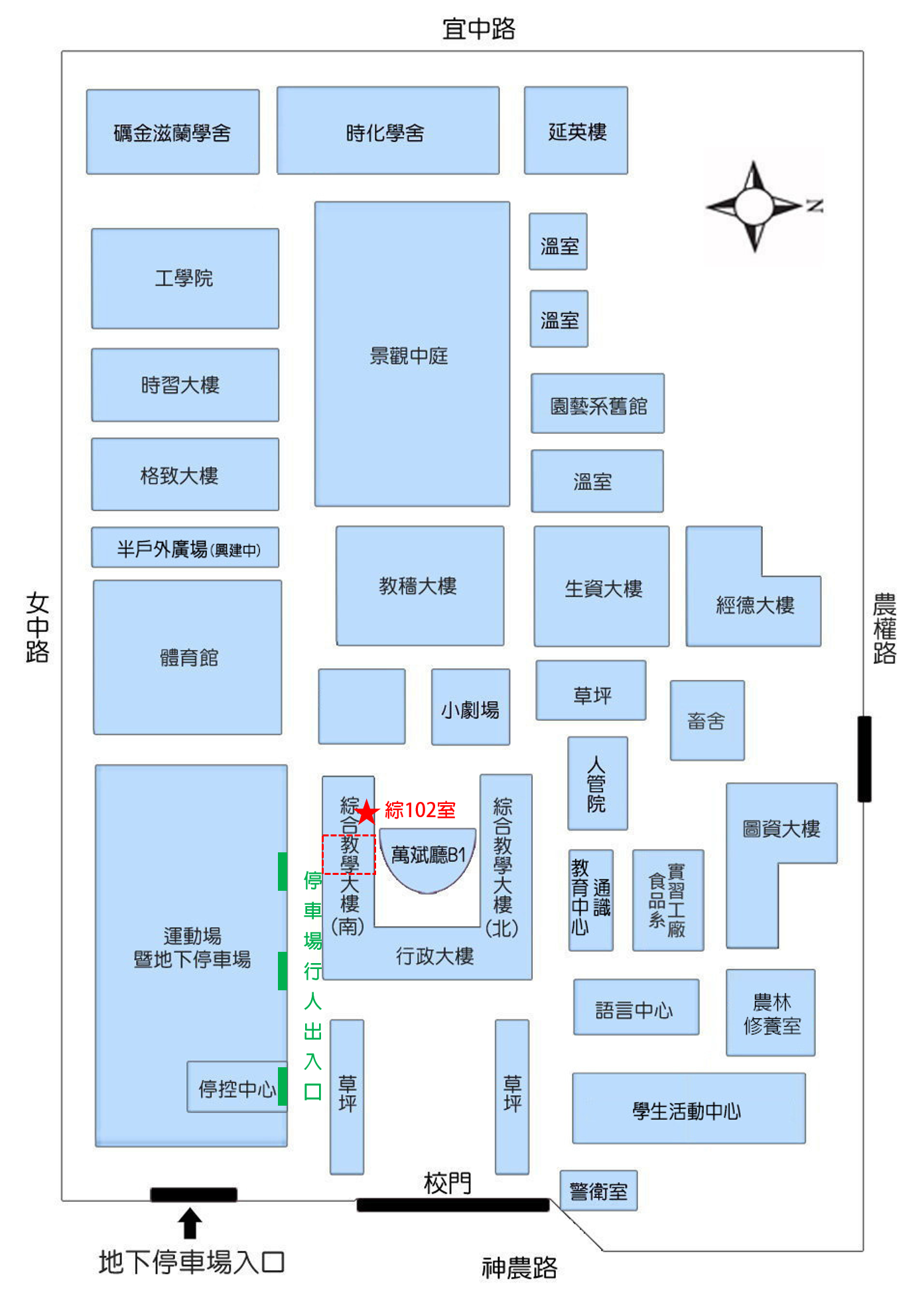 國立宜蘭大學 工作坊地圖